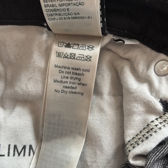 7 for all mankind Airweft Slimmy Como Jeans Black Faded Men’s Size 33 x 29 - Picture 13 of 16